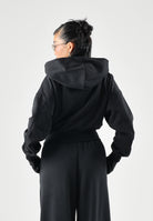ADIDAS PERFORMANCE Felpa con zip FLEECE nera da donna <BR/> KF6245 . ADIDAS PERFORMANCE 