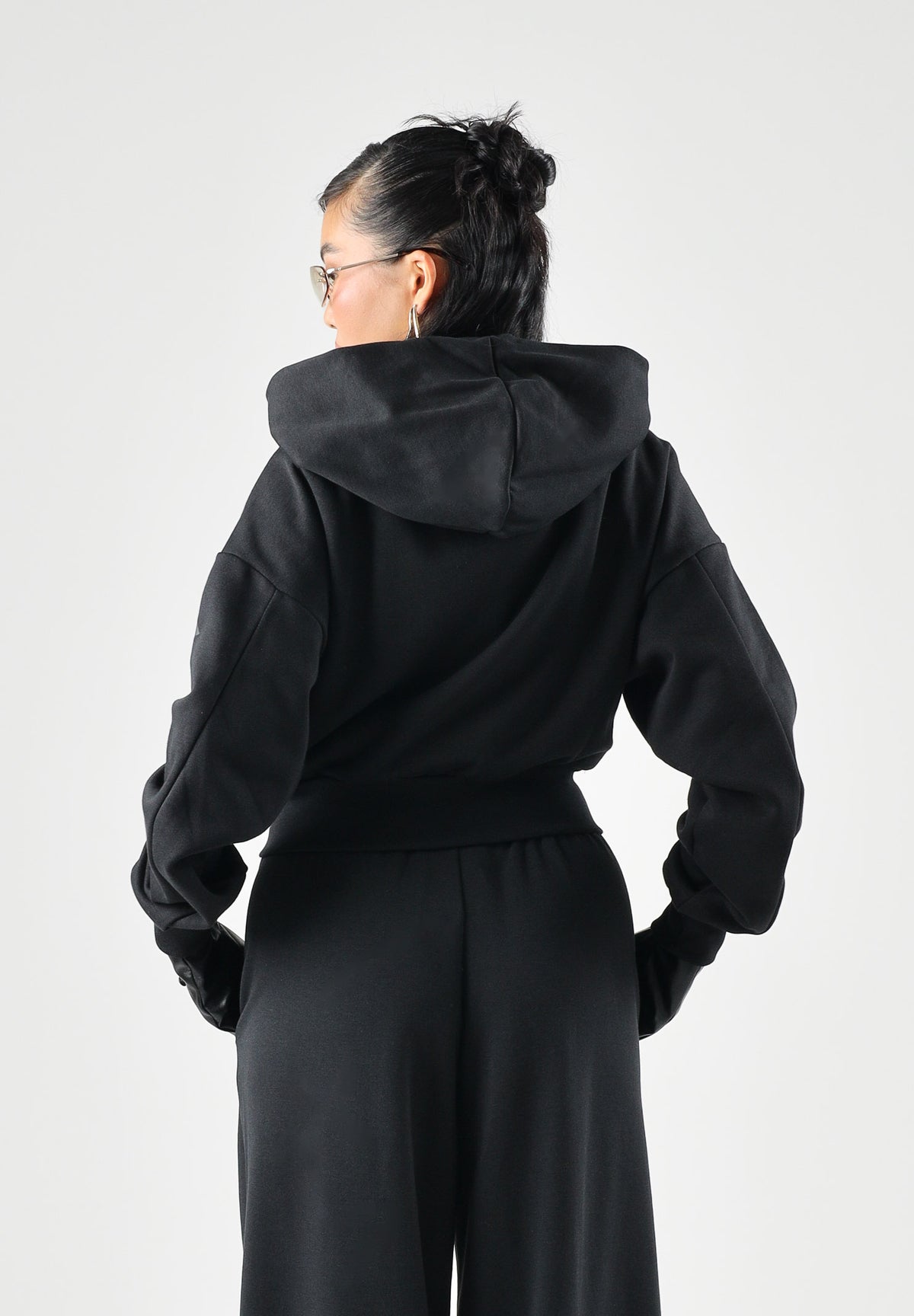 ADIDAS PERFORMANCE Felpa con zip FLEECE nera da donna <BR/> KF6245 . ADIDAS PERFORMANCE 