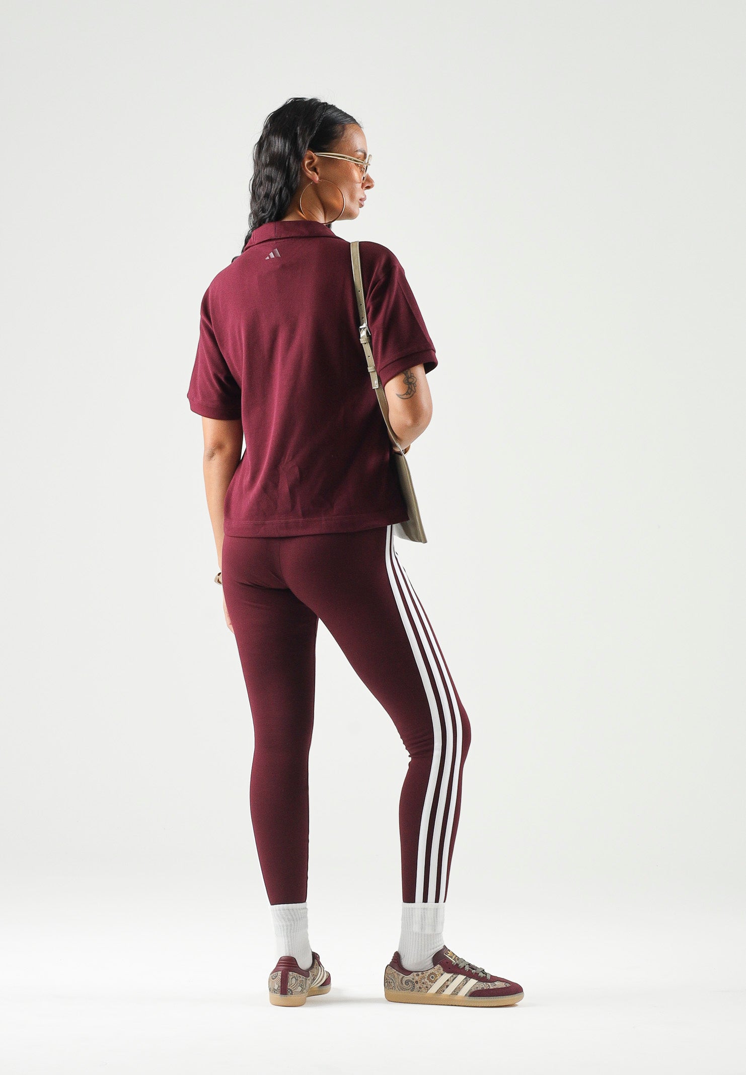 ADIDAS PERFORMANCE Leggings 3-STRIPES ESSENTIAL LEGGINGS bordeaux da donna. KF8313 . ADIDAS PERFORMANCE 