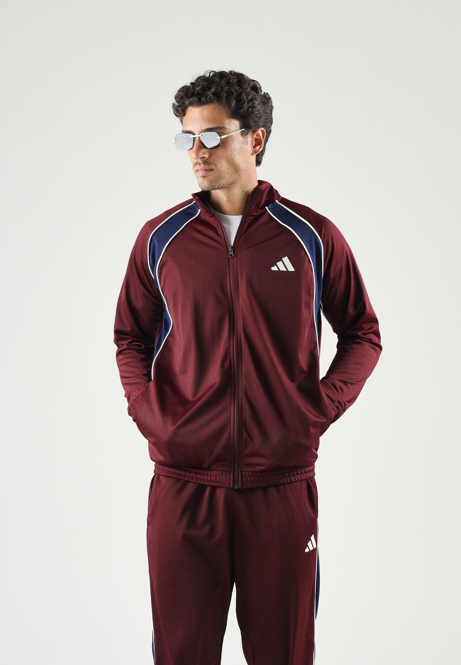 ADIDAS PERFORMANCE Tuta COLORBLOCK Maroon-amaranto, bordeaux da uomo KH2731 . ADIDAS PERFORMANCE 
