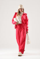 ADIDAS PERFORMANCE Tuta ENERGIZE TRACK SUIT Power pink rosa da donna con logo tono su tono KQ7594 . ADIDAS PERFORMANCE 