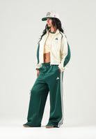 ADIDAS PERFORMANCE Felpa con zip  STADIUM TRACKTOP Ivory/Green avorio e verde donna. KR5308 . ADIDAS PERFORMANCE 