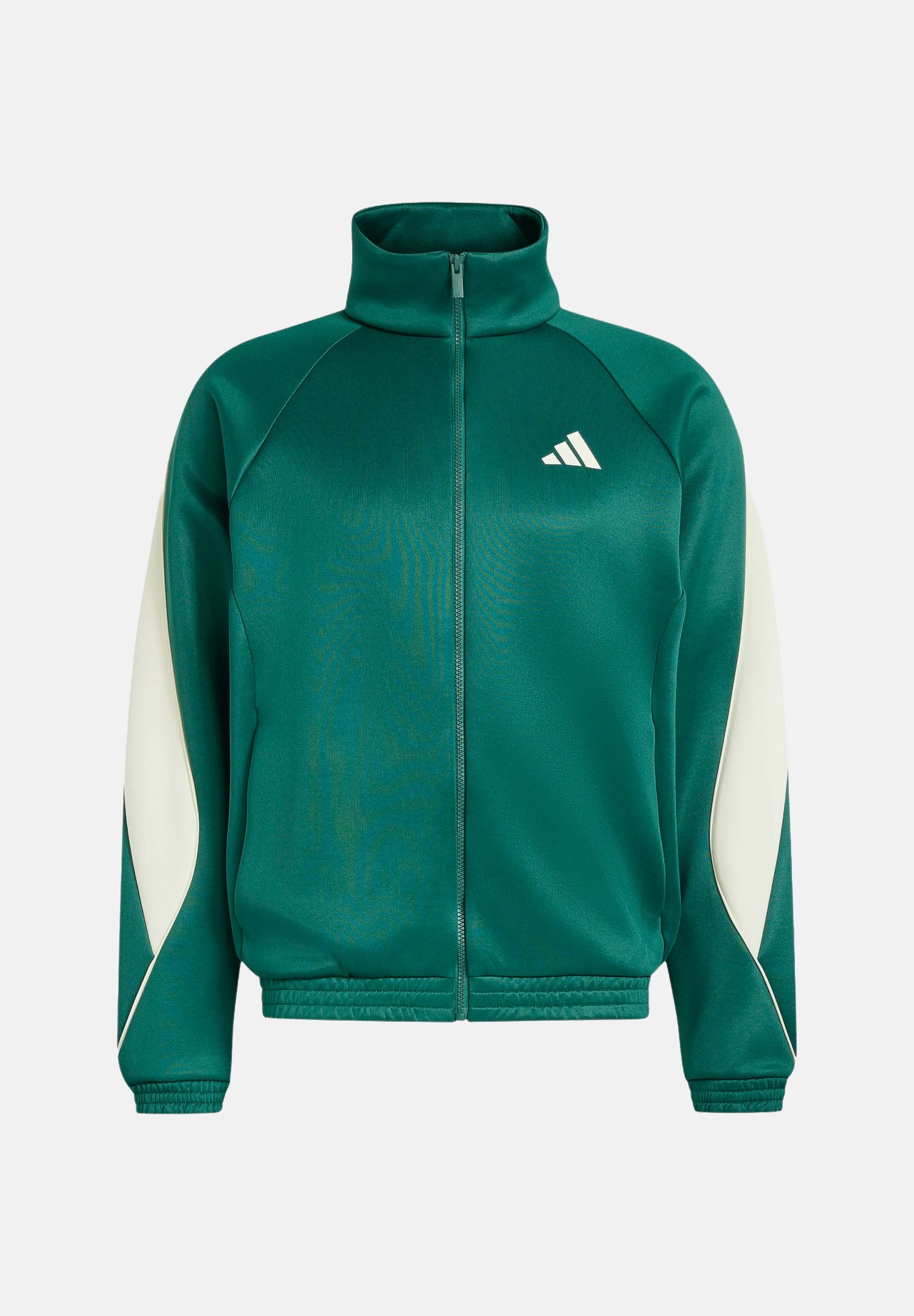 ADIDAS PERFORMANCE  felpa con zip Stadium Track Top CGREEN verde con dettagli avorio uomo. KR7797 . ADIDAS PERFORMANCE 