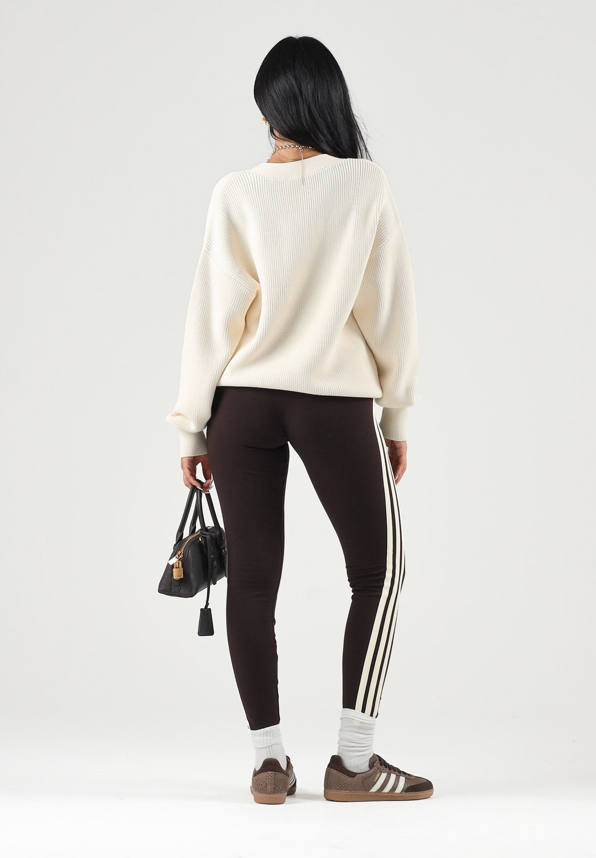 ADIDAS PERFORMANCE Leggings ESSENTIALS 3-STRIPES marrone da donna. KS6286 . ADIDAS PERFORMANCE 