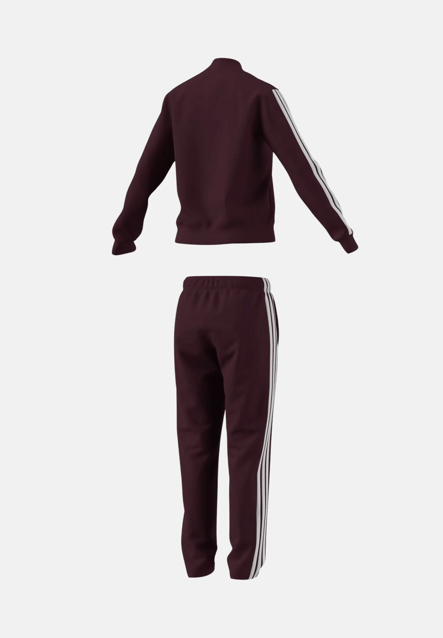 ADIDAS PERFORMANCE Tuta 3 STRIPES SET Maroon, bordeaux, da donna KT0512 . ADIDAS PERFORMANCE 