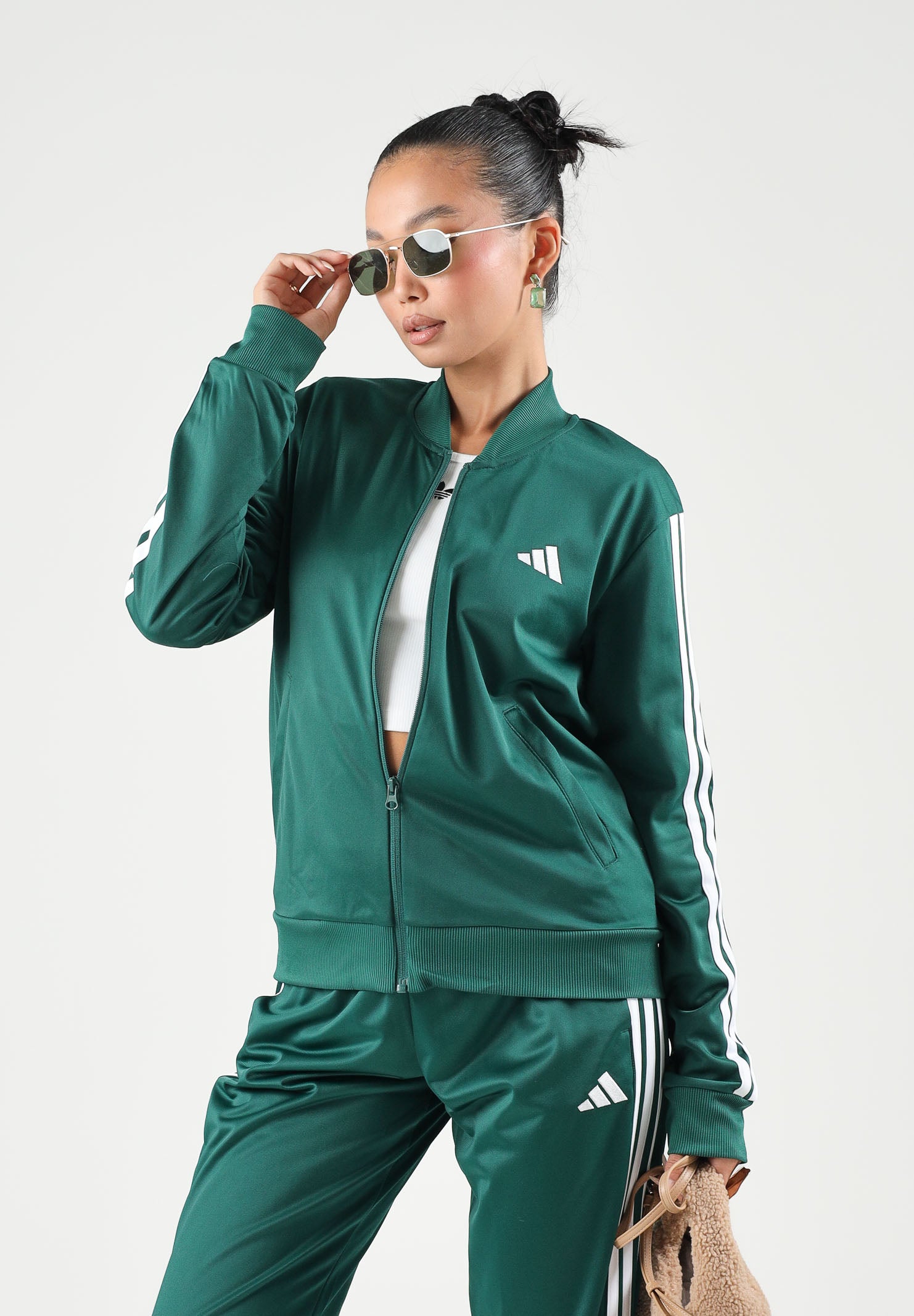 ADIDAS PERFORMANCE Tuta DAYREADY TRACKSUIT verde da donna KT0514 . ADIDAS PERFORMANCE 