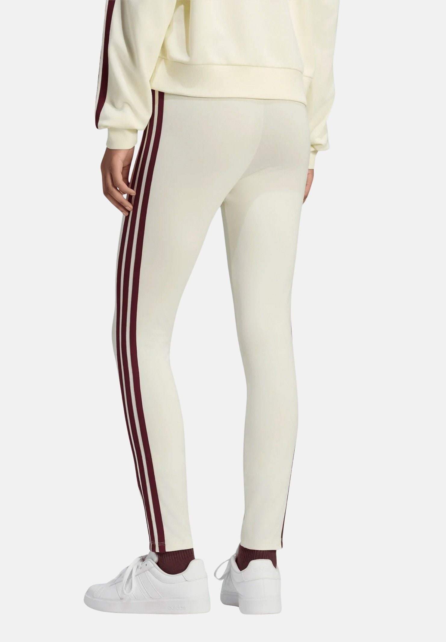 ADIDAS PERFORMANCE Leggings ESSENTIALS 3-stripes maroon avorio da donna <BR/> KT1285 . ADIDAS PERFORMANCE 