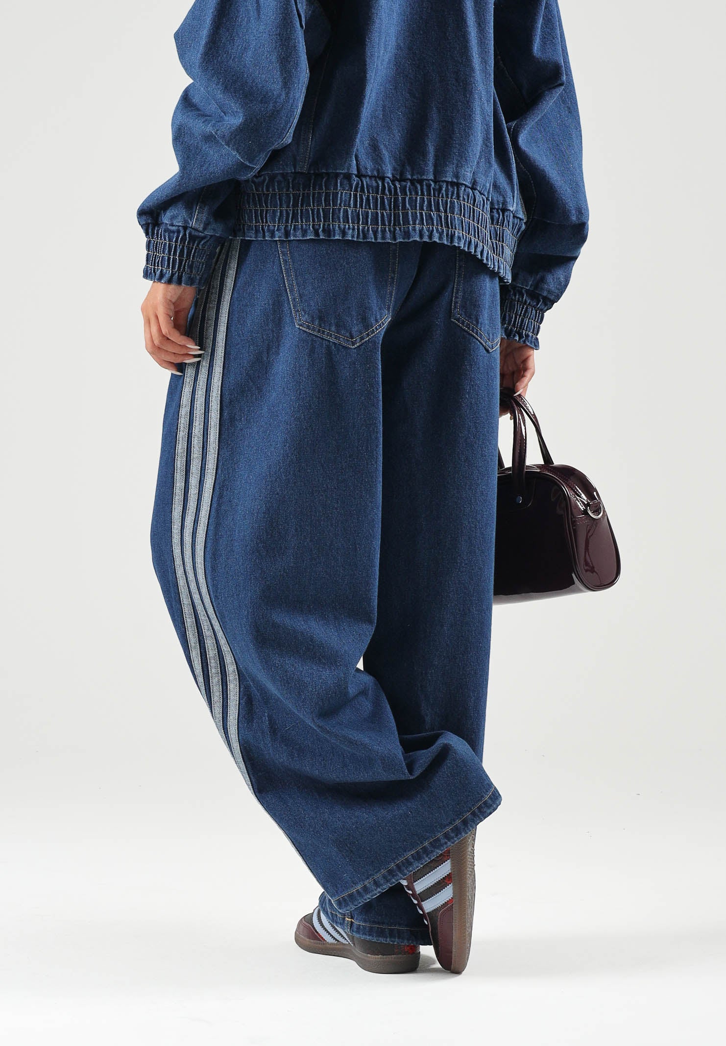 ADIDAS PERFORMANCE Pantaloni STADIUM WASHED denim loose da donna KV0618 . ADIDAS PERFORMANCE 