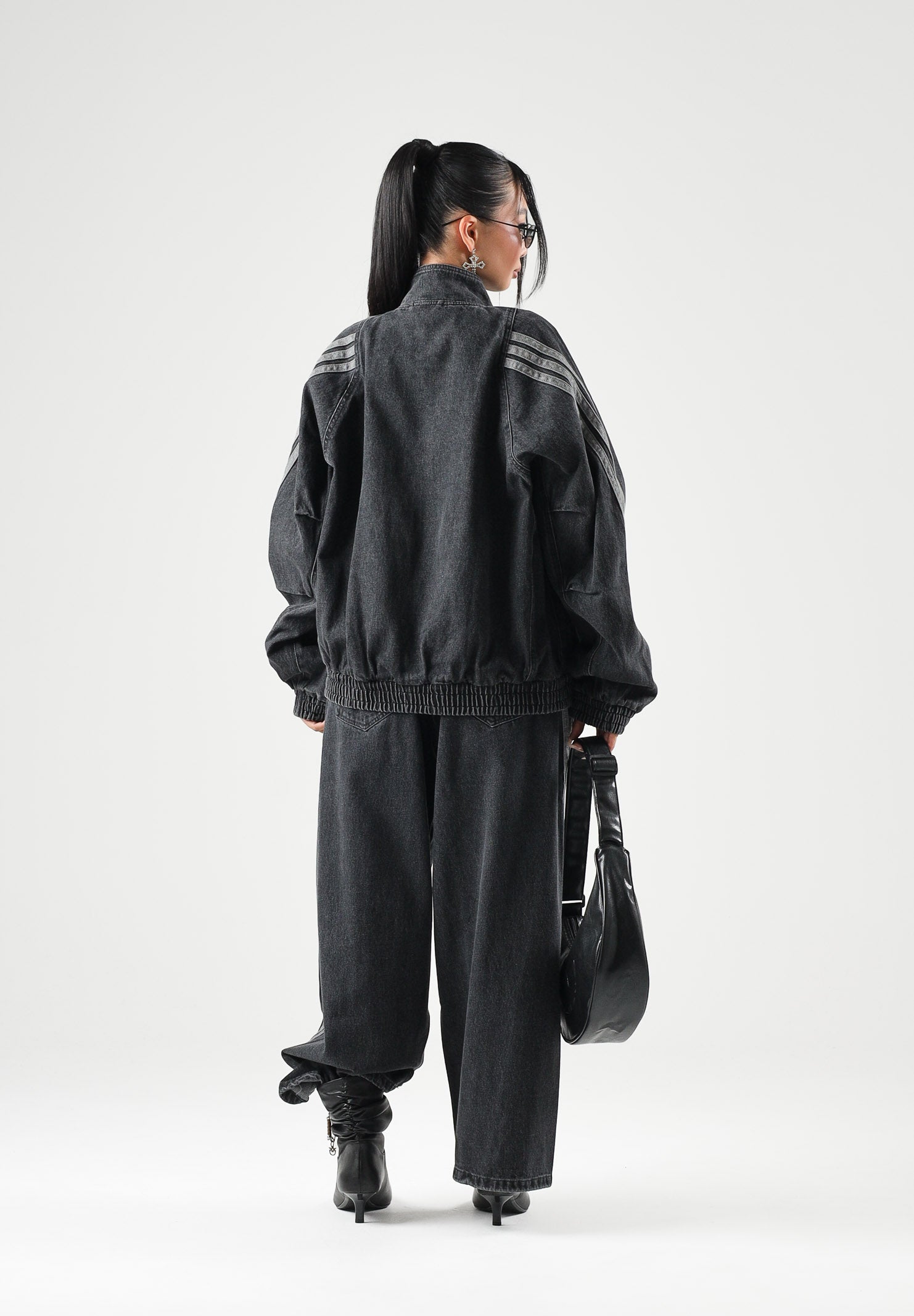 ADIDAS PERFORMANCE Jeans  3-STRIPES WIDE LEG nero per uomo e donna KV0620 . ADIDAS PERFORMANCE 
