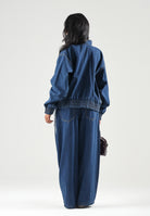 ADIDAS PERFORMANCE Giubbotto di jeans STADIUM WASHED in denim blu da donna. KV0624 . ADIDAS PERFORMANCE 