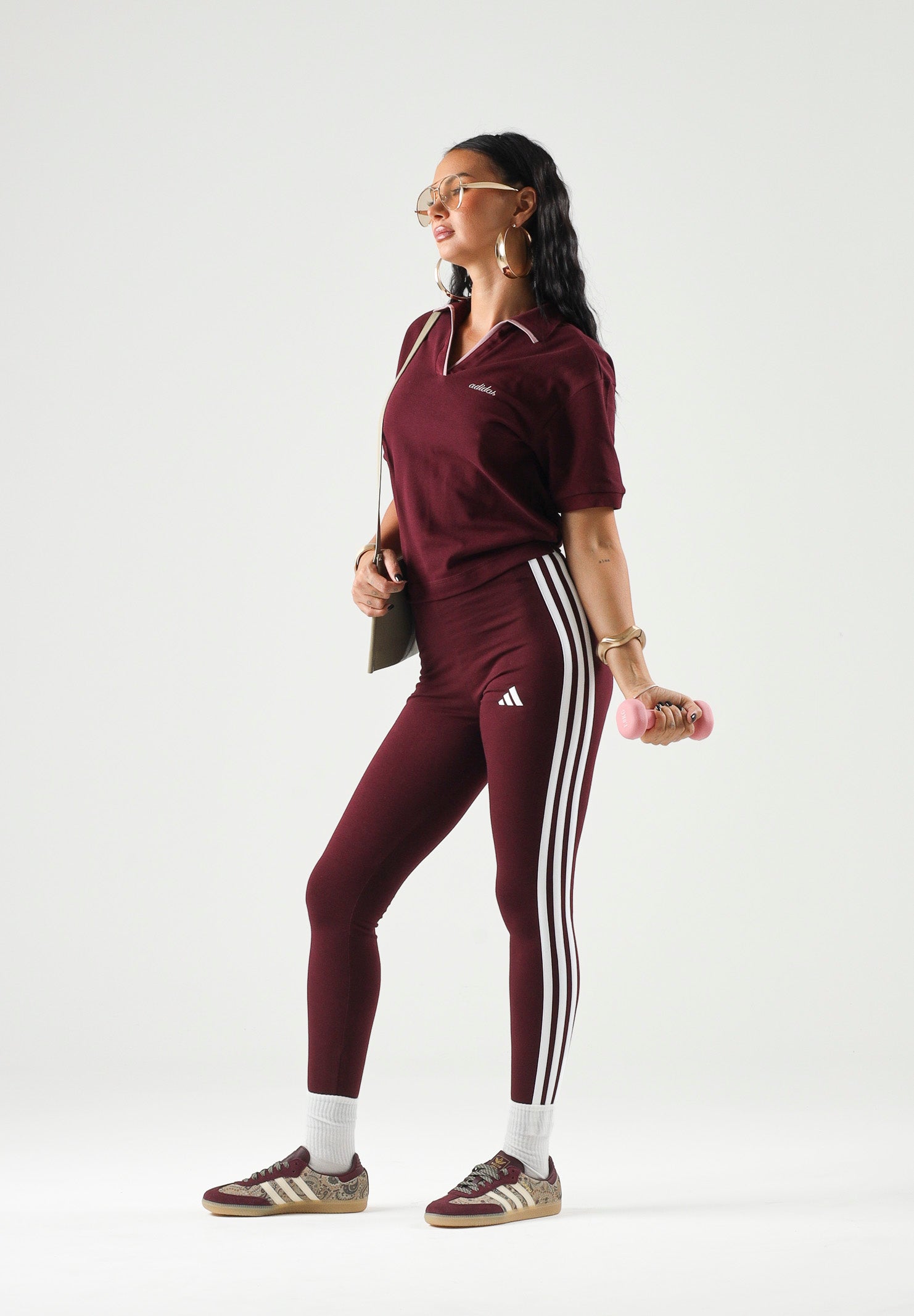 ADIDAS PERFORMANCE Polo GRAPHIC SEASONAL bordeaux da donna KV6856 . ADIDAS PERFORMANCE 