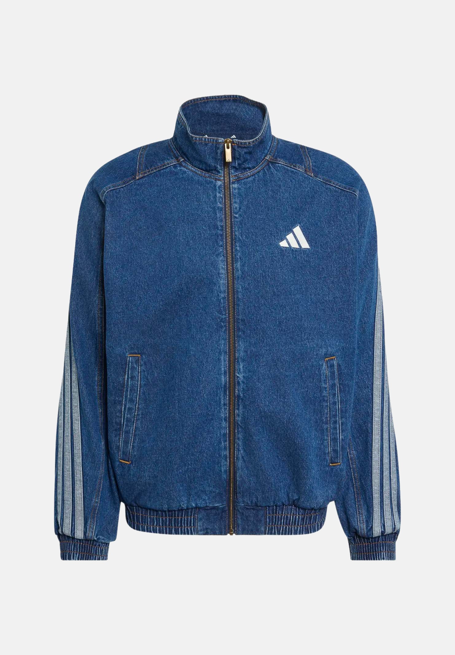 ADIDAS PERFORMANCE Giubbotto in denim Preloved blu da uomo con 3-stripes iconiche tono su tono KV8345 . ADIDAS PERFORMANCE 