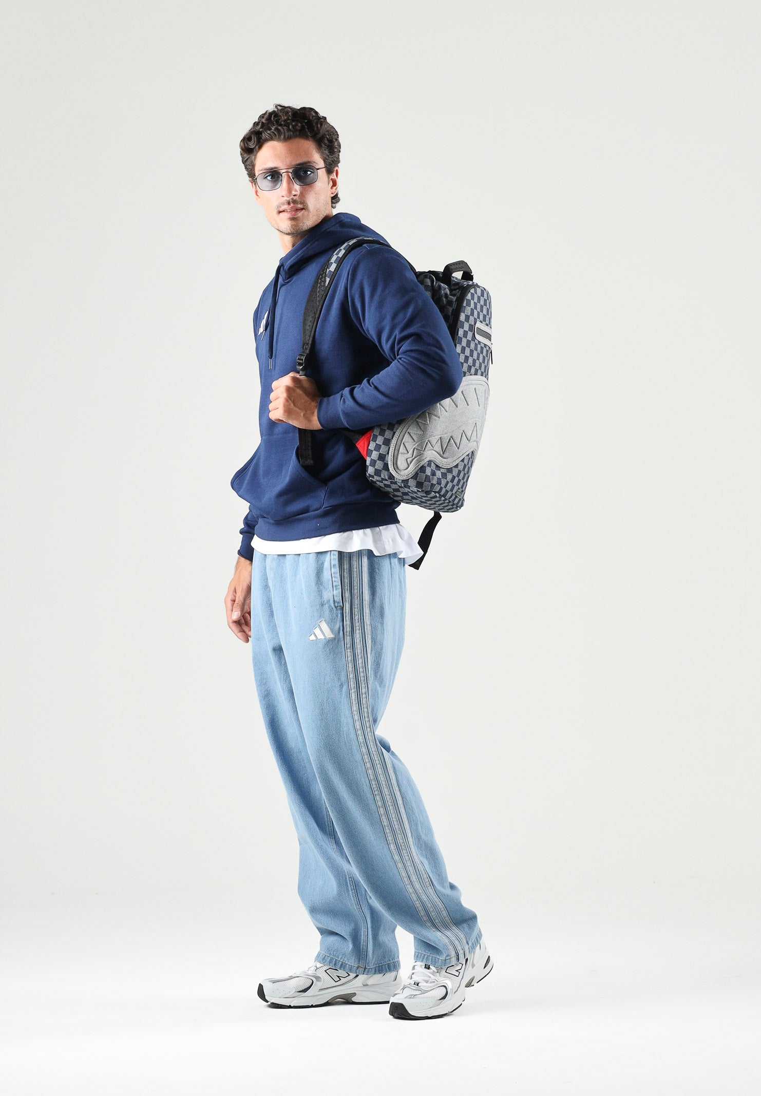 ADIDAS PERFORMANCE  jeans sportivi 3-Stripes CRSK azzurro chiaro uomo. KV8349 . ADIDAS PERFORMANCE 