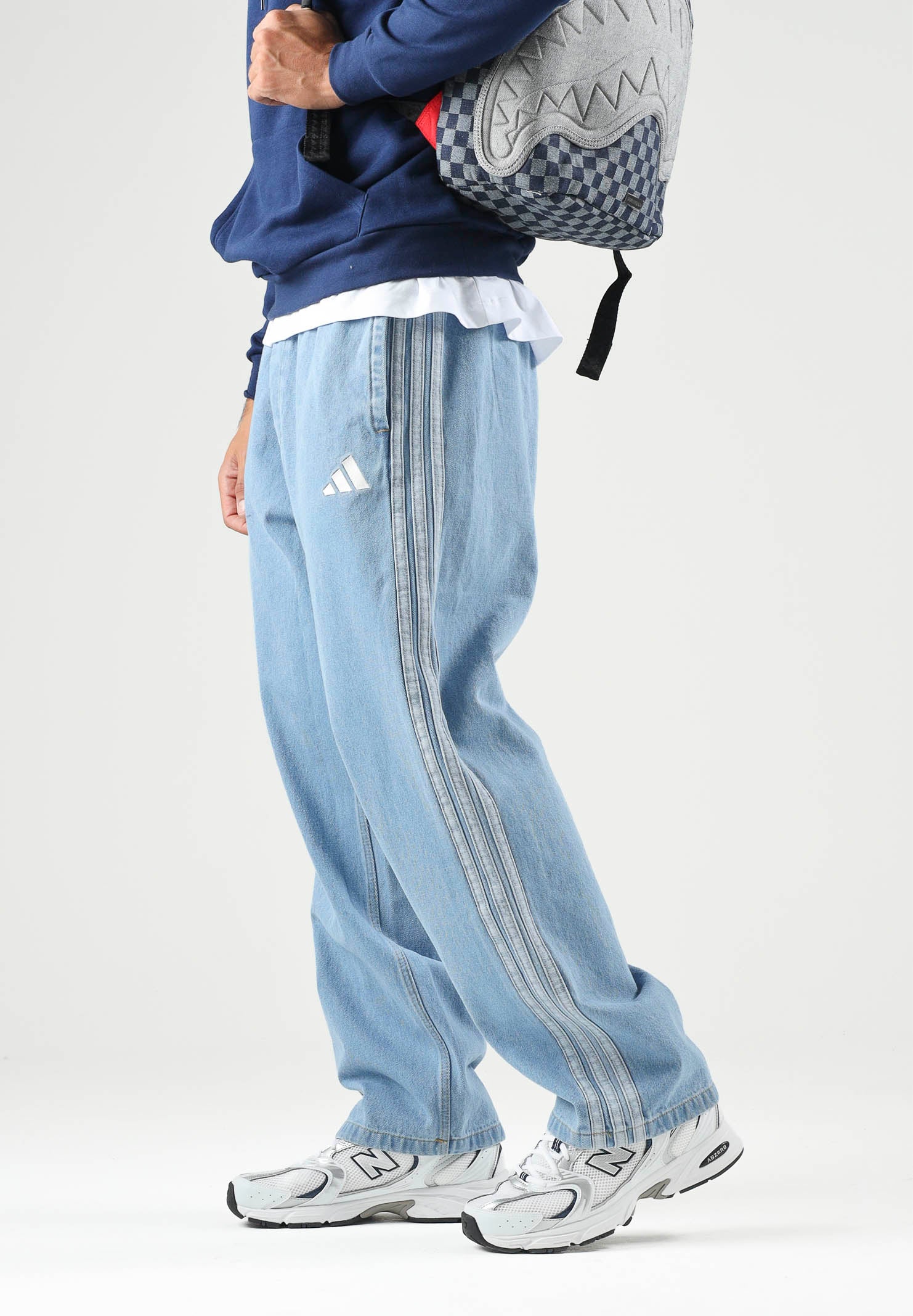 ADIDAS PERFORMANCE  jeans sportivi 3-Stripes CRSK azzurro chiaro uomo. KV8349 . ADIDAS PERFORMANCE 