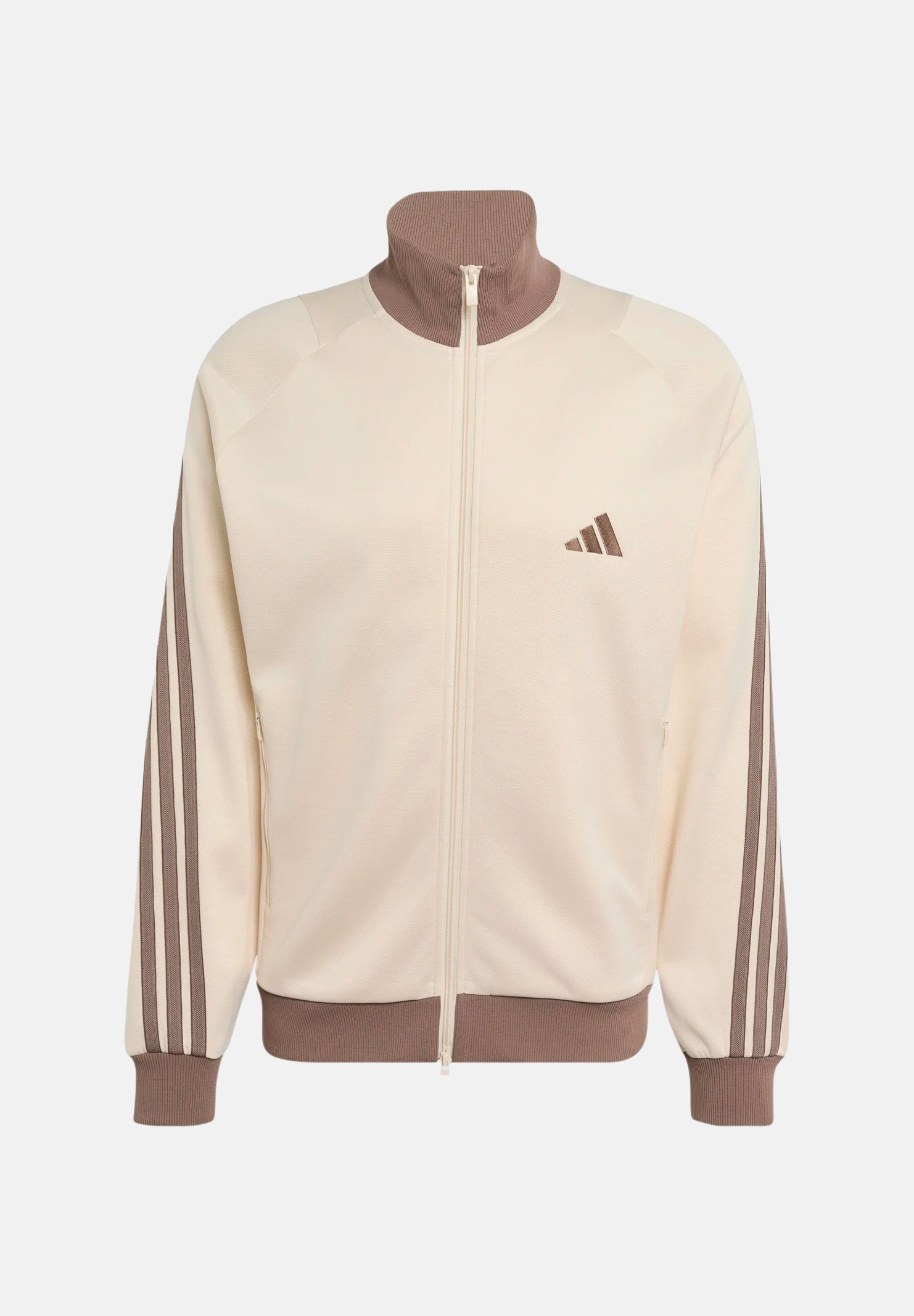 ADIDAS PERFORMANCE Stadium Regular Fit Pique Track Top Wonwhi avorio con dettagli marroni  da uomo. KV8380 . ADIDAS PERFORMANCE 