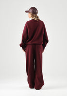 ADIDAS PERFORMANCE Felpa girocollo ESSENTIALS FLEECE SWEATSHIRT maroon bordeaux da donna. KW0922 . ADIDAS PERFORMANCE 