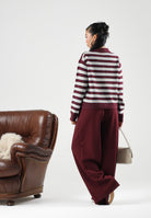 ADIDAS PERFORMANCE Pantaloni SLIM OPEN-HEM Maroon bordeaux da donna. KW0931 . ADIDAS PERFORMANCE 