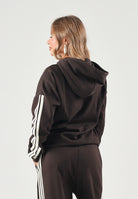 ADIDAS PERFORMANCE Felpa ESSENTIALS 3-STRIPES FLEECE marrone da donna KX0792 . ADIDAS PERFORMANCE 