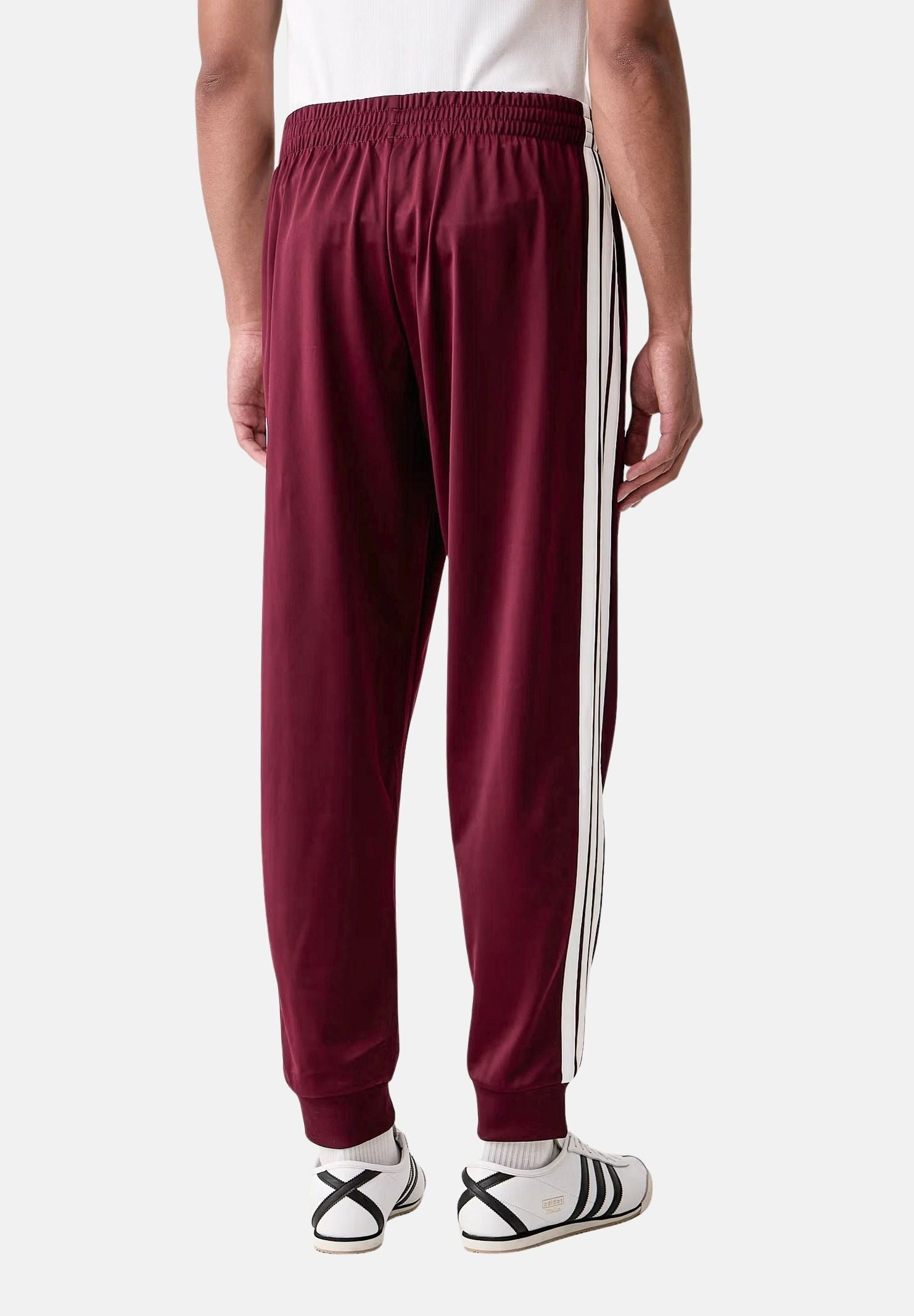 ADIDAS PERFORMANCE Tuta TRAKSUIT TEAM maroon bordeaux da uomo, realizzata in tessuto tecnico acetato KY2280 . ADIDAS PERFORMANCE 