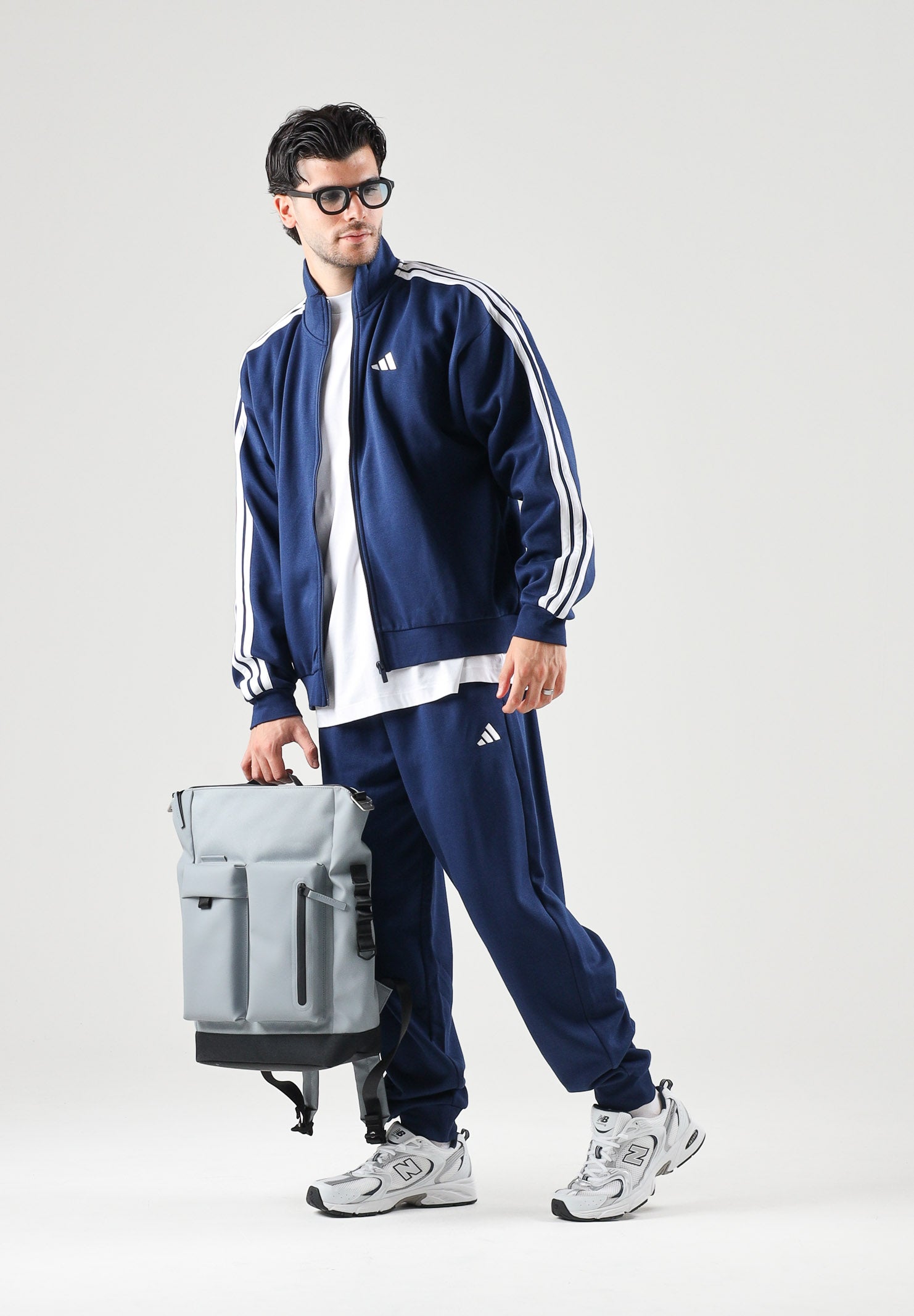 ADIDAS PERFORMANCE  tuta sportiva TENABL/WHIT blu navy e bianca da uomo. KY2283 . ADIDAS PERFORMANCE 