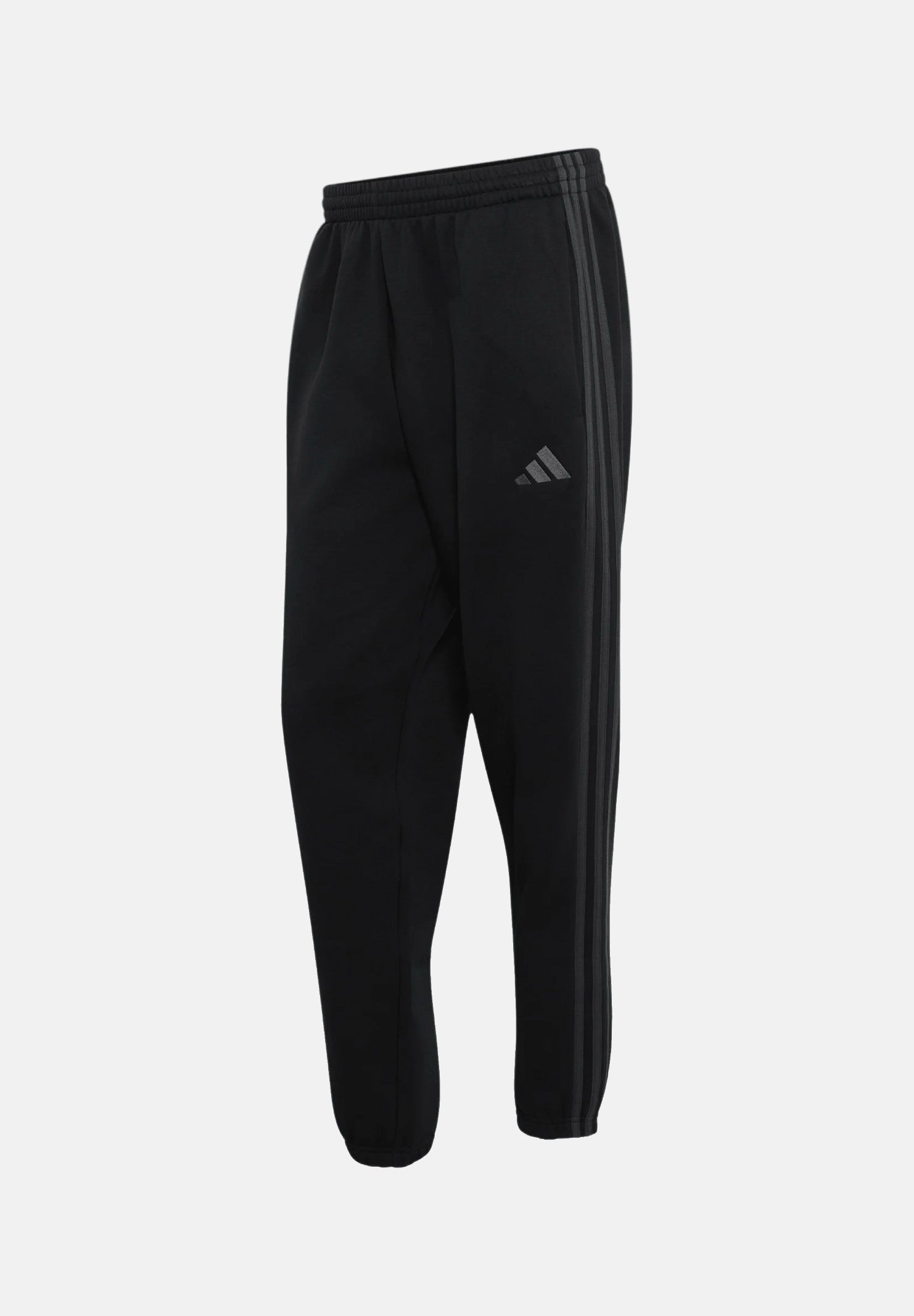ADIDAS PERFORMANCE pantaloni sportivi Essentials 3-Stripes Fleece Tapered Cuffed Pants Black/Carbon nero da uomo. KY4124 . ADIDAS PERFORMANCE 