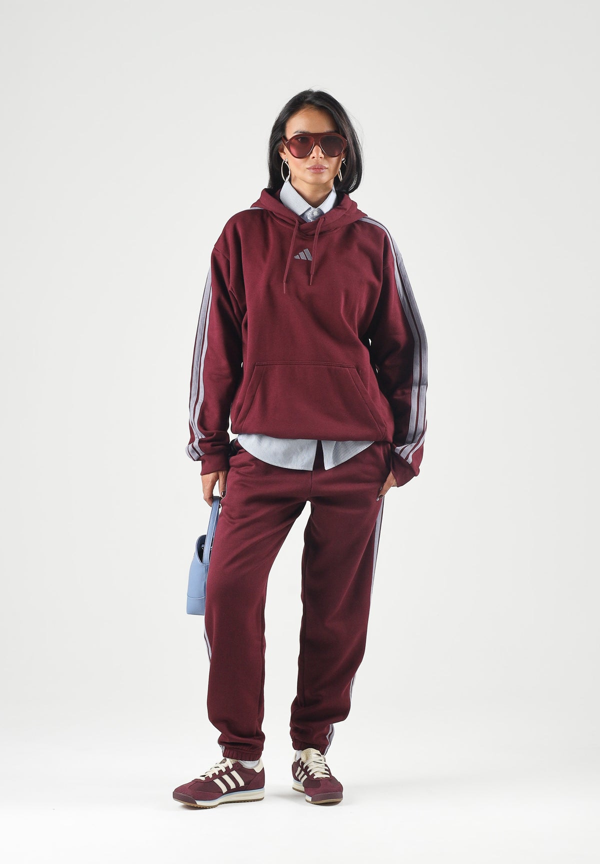 ADIDAS PERFORMANCE  Pantaloni sportivi ESSENTIALS 3-STRIPES bordeaux per uomo e donna<BR/> KY4134 . ADIDAS PERFORMANCE 
