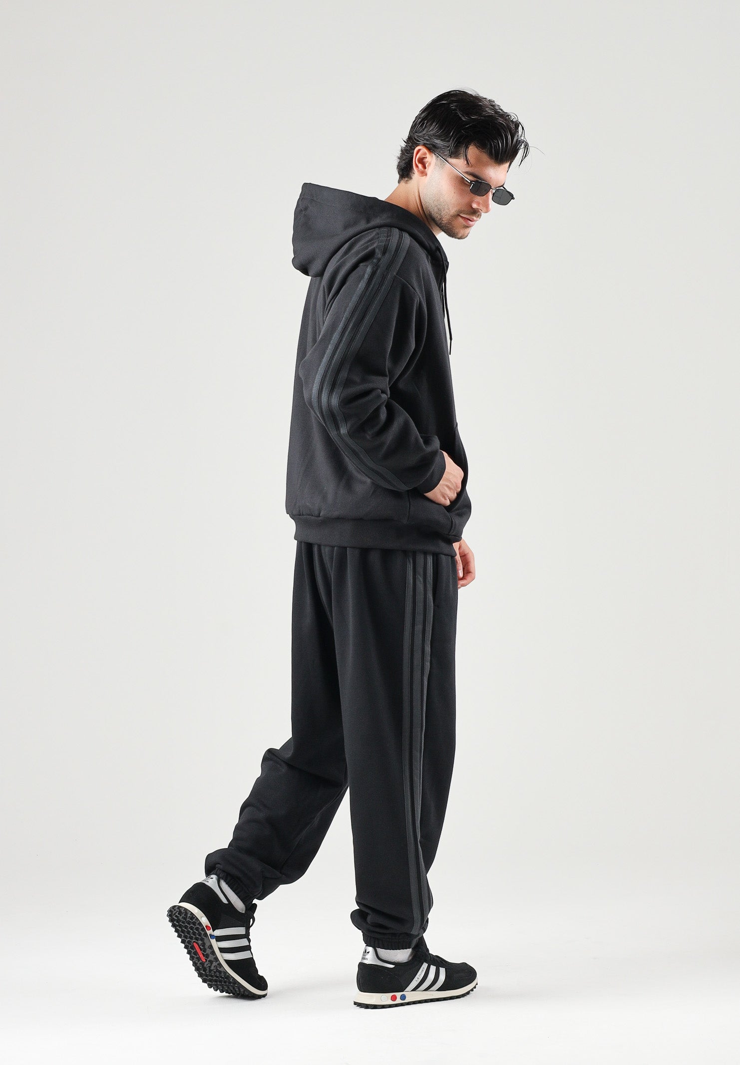 ADIDAS PERFORMANCE felpa con zip e cappuccio Black/Carbon nera da uomo. KY4140 . ADIDAS PERFORMANCE 