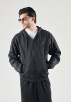 ADIDAS PERFORMANCE felpa con zip e cappuccio Black/Carbon nera da uomo. KY4140 . ADIDAS PERFORMANCE 