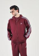ADIDAS PERFORMANCE  Felpa con cappuccio e zip Team Maroon/Slate bordeaux e grigio lilla per uomo e donna KY4145 . ADIDAS PERFORMANCE 