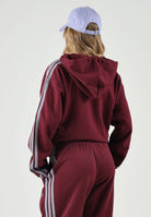 ADIDAS PERFORMANCE  Felpa con cappuccio e zip Team Maroon/Slate bordeaux e grigio lilla per uomo e donna KY4145 . ADIDAS PERFORMANCE 