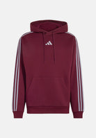 ADIDAS PERFORMANCE  felpa con cappuccio 3-Stripes TEAMAR/SLAT bordeaux e grigio lilla uomo. KY4169 . ADIDAS PERFORMANCE 