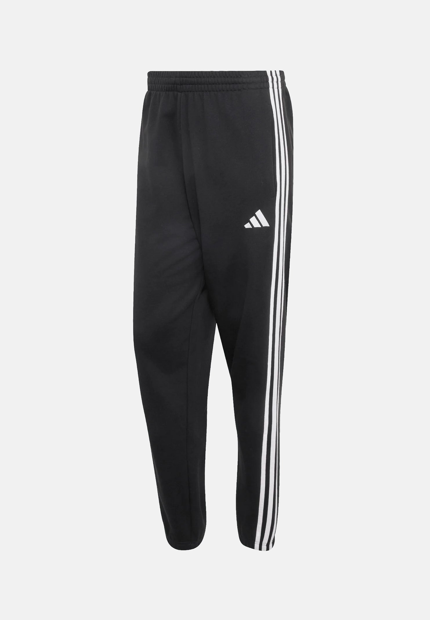ADIDAS PERFORMANCE pantaloni sportivi Essentials 3-Stripes Fleece Tapered Cuffed Pants Black/White neri e bianchi da uomo. KY6526 . ADIDAS PERFORMANCE 