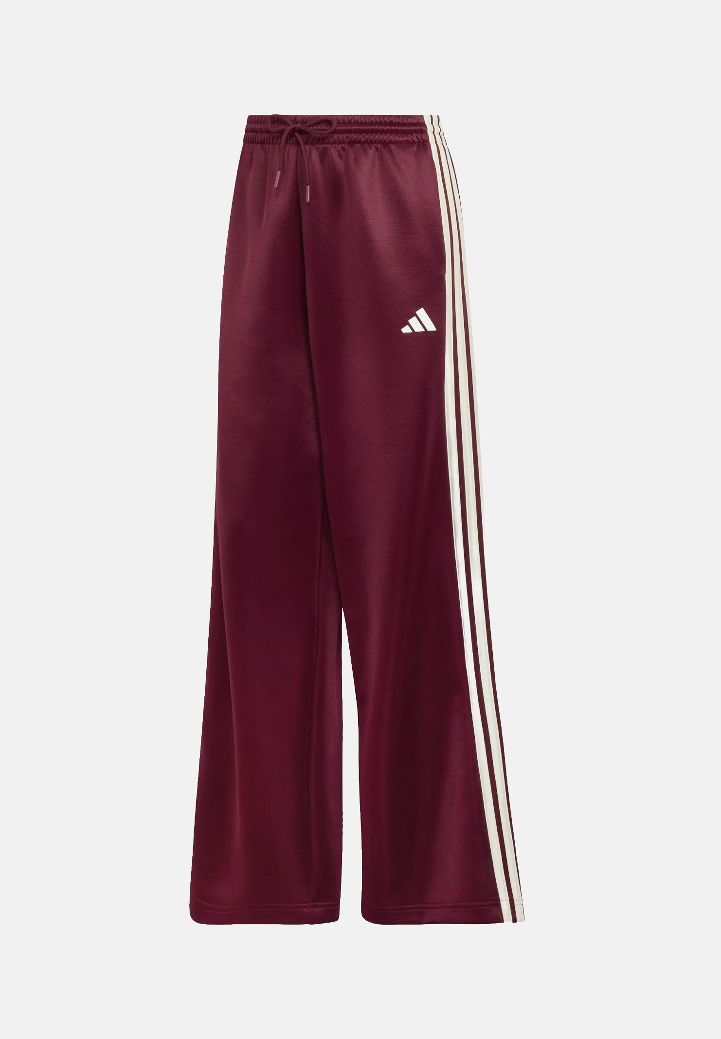 ADIDAS PERFORMANCE Pantaloni 3-STRIPES WIDE LEG TRACK PANTS Maroon/Ivory bordeaux e avorio donna. KY8168 . ADIDAS PERFORMANCE 