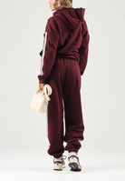ADIDAS PERFORMANCE Pantaloni ESSENTIALS 3-STRIPES FLEECE bordeaux da donna KZ2081 . ADIDAS PERFORMANCE 