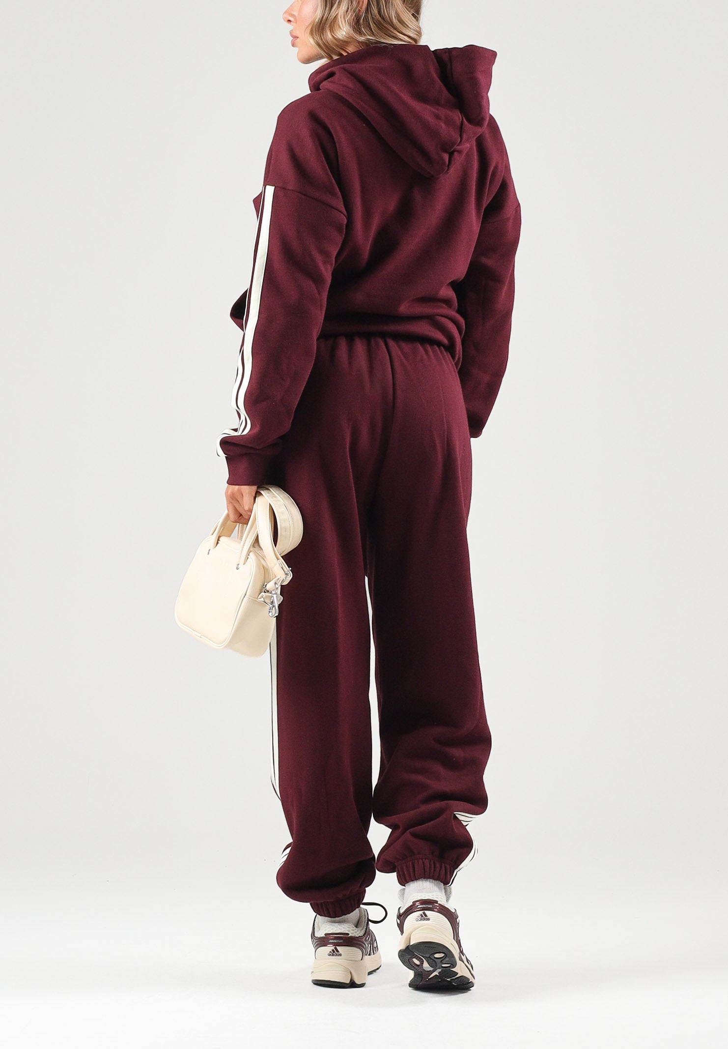 ADIDAS PERFORMANCE Pantaloni ESSENTIALS 3-STRIPES FLEECE bordeaux da donna KZ2081 . ADIDAS PERFORMANCE 