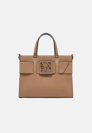 ARMANI EXCHANGE Shopper marionette beige da donna con logo 9426890A874 U6186 ARMANI EXCHANGE 