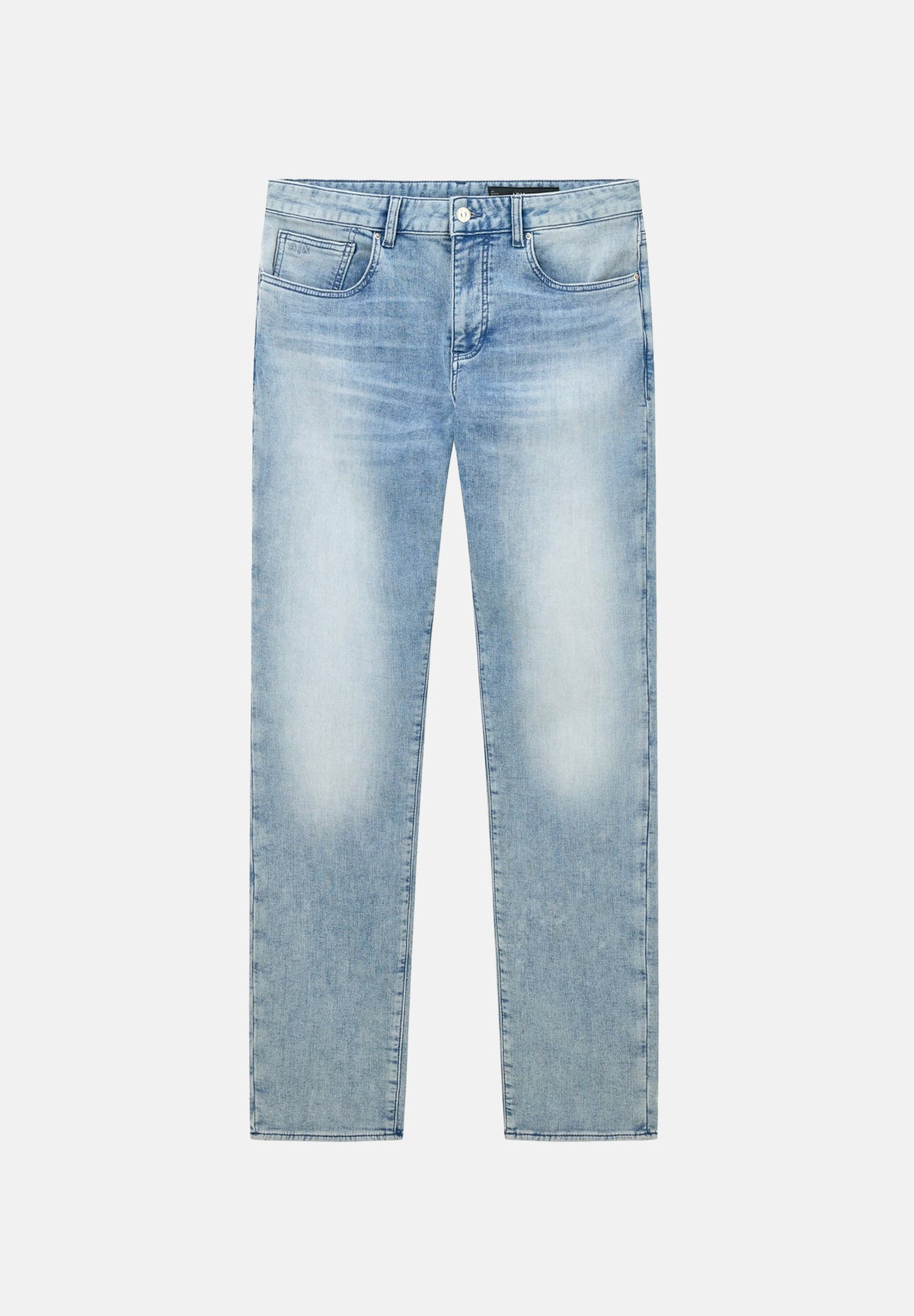 ARMANI EXCHANGE Jeans denim azzurro per uomo con effetto sbiadito e baffature per un look urbano XM000070AF14368 MB003 ARMANI EXCHANGE 