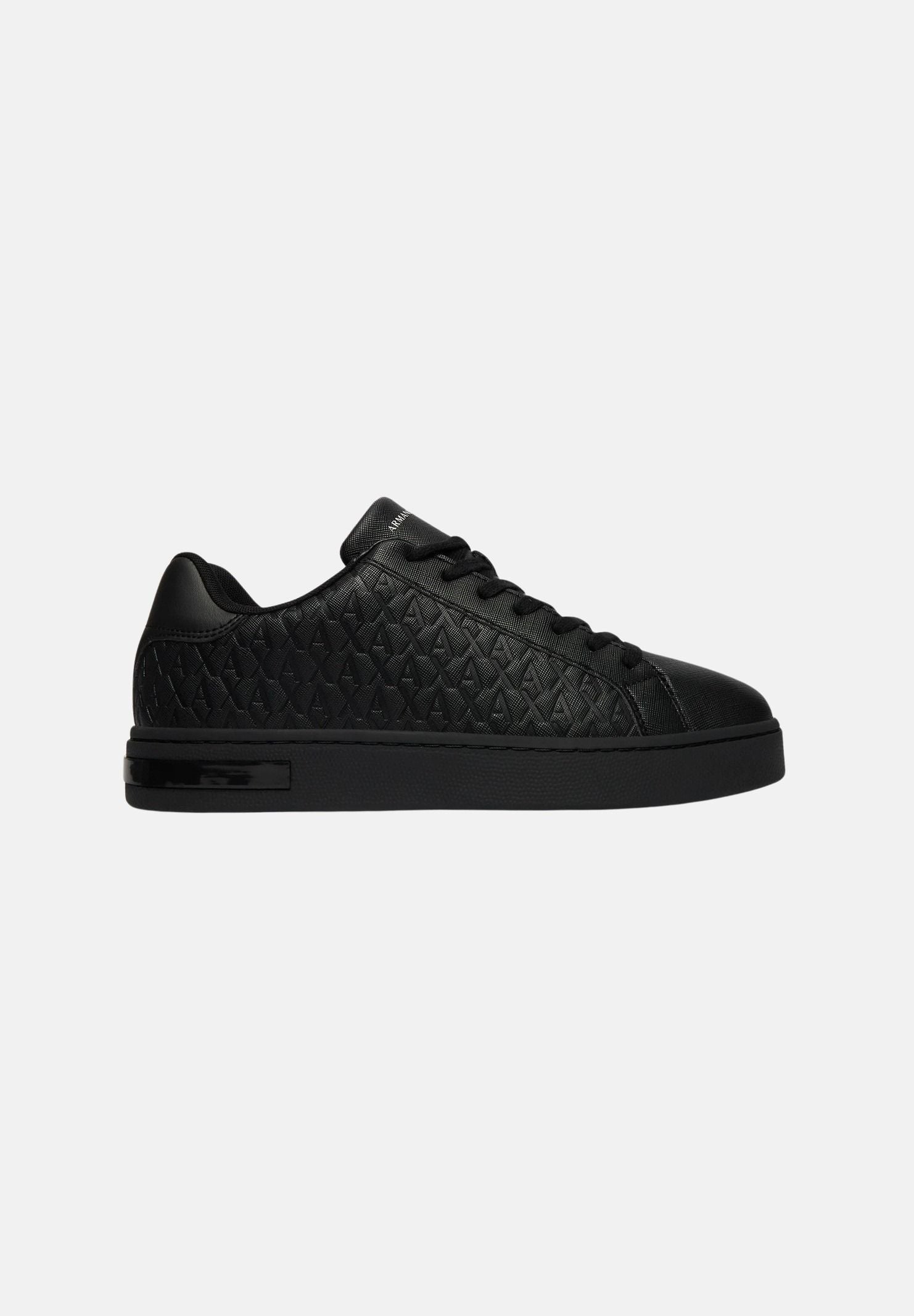 ARMANI EXCHANGE Sneakers nere da uomo con motivo geometrico goffrato XM000140AF11916 MZ715 ARMANI EXCHANGE 