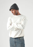 ARMANI EXCHANGE Maglione girocollo off white-bianco per uomo con polsini a costine e logo sul petto. XM000338AF12291 U0009 ARMANI EXCHANGE 