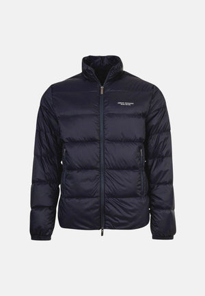 ARMANI EXCHANGE Piumino blu da uomo con collo alto e chiusura frontale con zip integrale XM001575AF16927 UB101 ARMANI EXCHANGE 