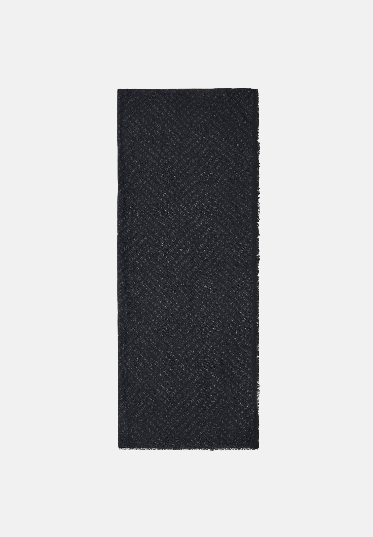ARMANI EXCHANGE Pashmina nera per uomo e donna caratterizzata da una trama jacquard con logo XM001714AF17470 FC022 ARMANI EXCHANGE 