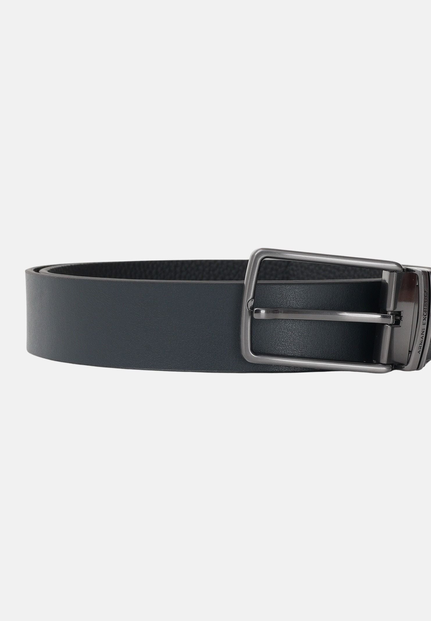 ARMANI EXCHANGE Cintura reversibile blu e nera da uomo XM002836AF24982 MC038 ARMANI EXCHANGE 