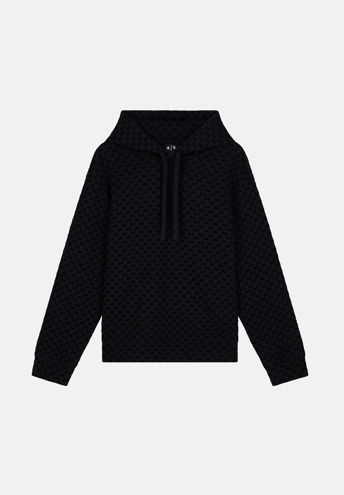 ARMANI EXCHANGE Felpa con cappuccio black per uomo con coulisse e tasca a marsupio centrale. XM002903AF10818 UC001 ARMANI EXCHANGE 