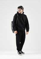 ARMANI EXCHANGE Felpa con cappuccio black per uomo con coulisse e tasca a marsupio centrale. XM002903AF10818 UC001 ARMANI EXCHANGE 