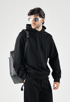 ARMANI EXCHANGE Felpa con cappuccio black per uomo con coulisse e tasca a marsupio centrale. XM002903AF10818 UC001 ARMANI EXCHANGE 