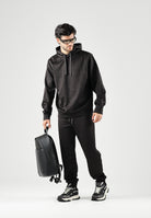 ARMANI EXCHANGE Felpa con cappuccio nero per uomo con tasca a marsupio frontale XM002906AF21862 U8128 ARMANI EXCHANGE 