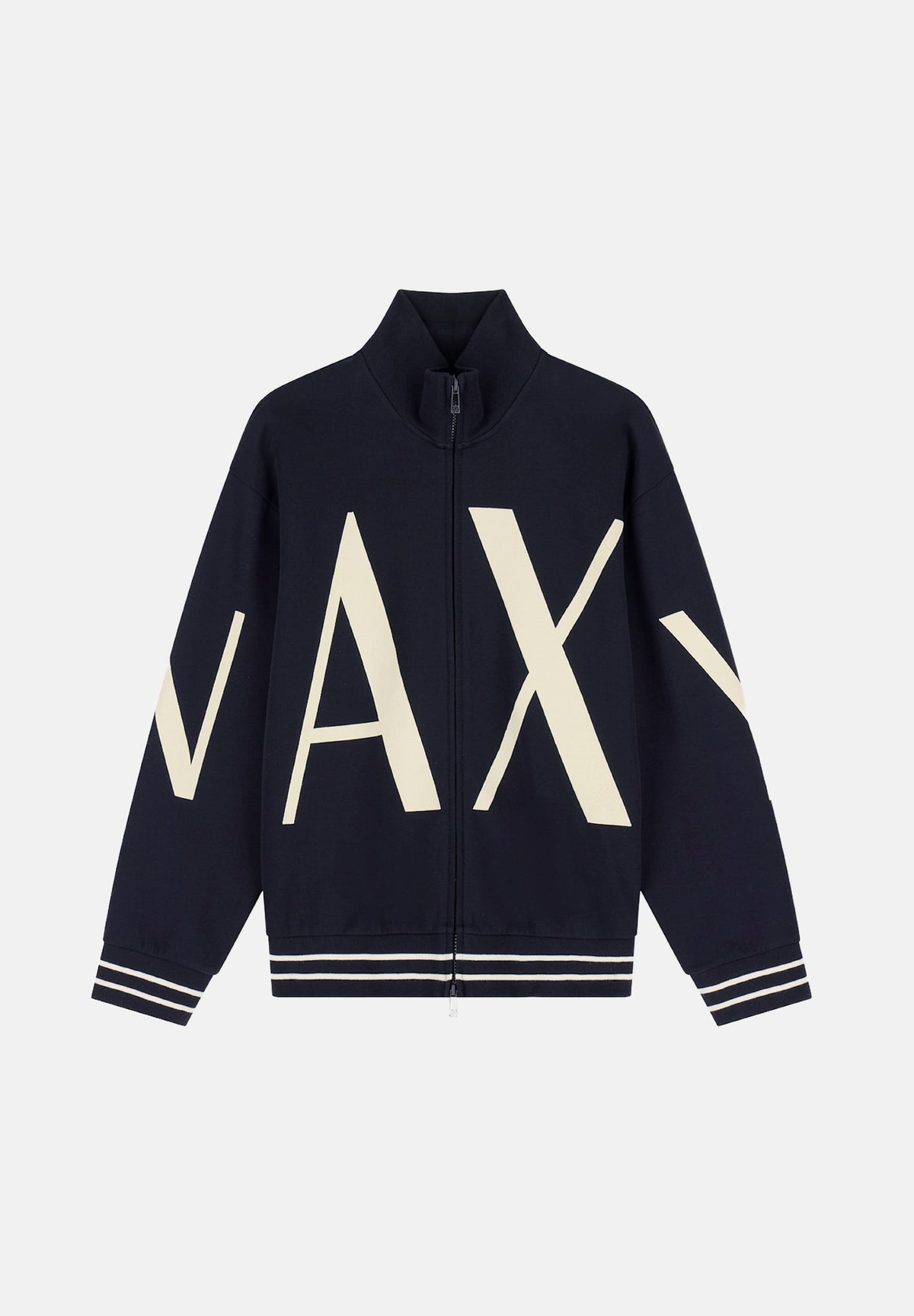 ARMANI EXCHANGE Felpa con zip nera per uomo con collo alto e maxi logo stampato. XM002950AF10818 UC001 ARMANI EXCHANGE 