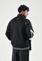 ARMANI EXCHANGE Felpa con zip nera per uomo con collo alto e maxi logo stampato. XM002950AF10818 UC001 ARMANI EXCHANGE 