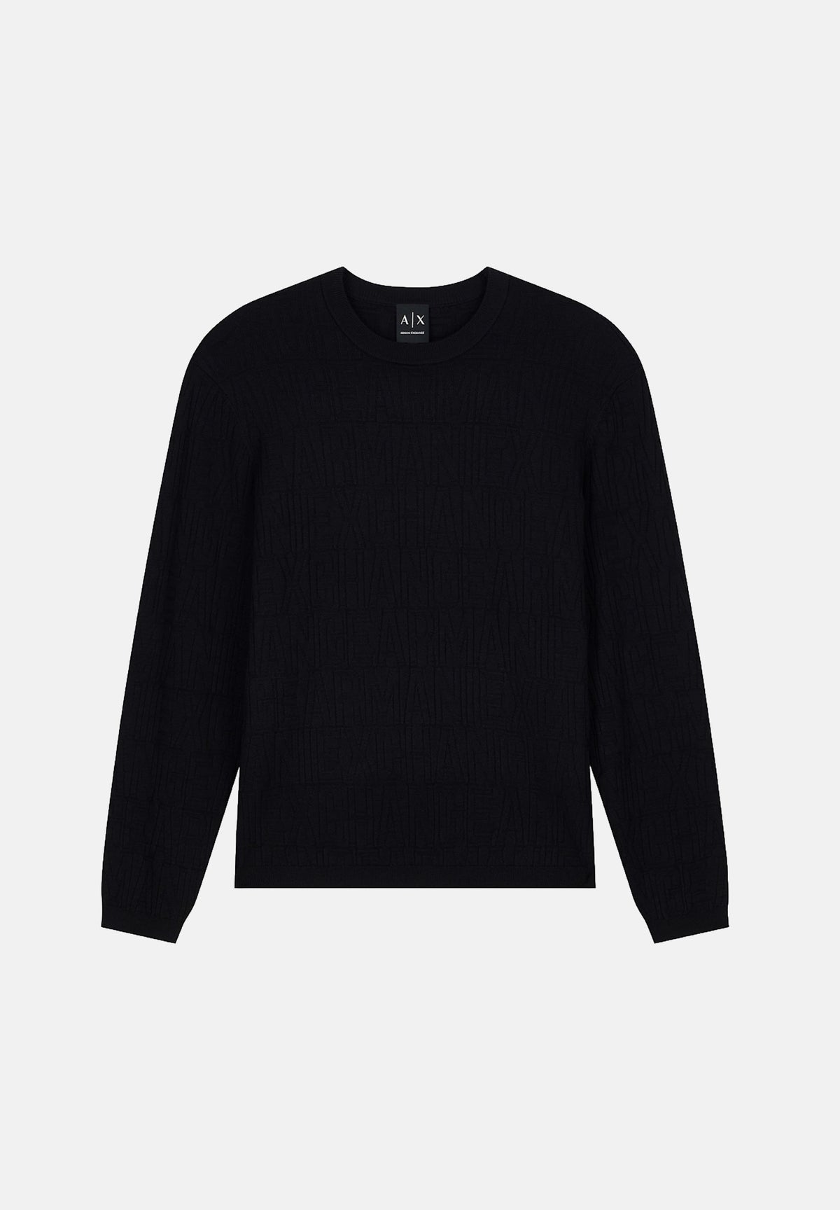 ARMANI EXCHANGE Maglia girocollo nero  da uomo con motivo texturizzato sul petto XM002986AF10454 UC001 ARMANI EXCHANGE 