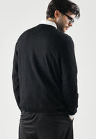 ARMANI EXCHANGE Maglione girocollo nero  da uomo con motivo texturizzato sul petto XM002986AF10454 UC001 ARMANI EXCHANGE 